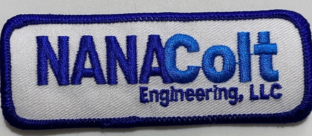 NANA Colt Engineering Blue White 4” Long Embroidered Patch