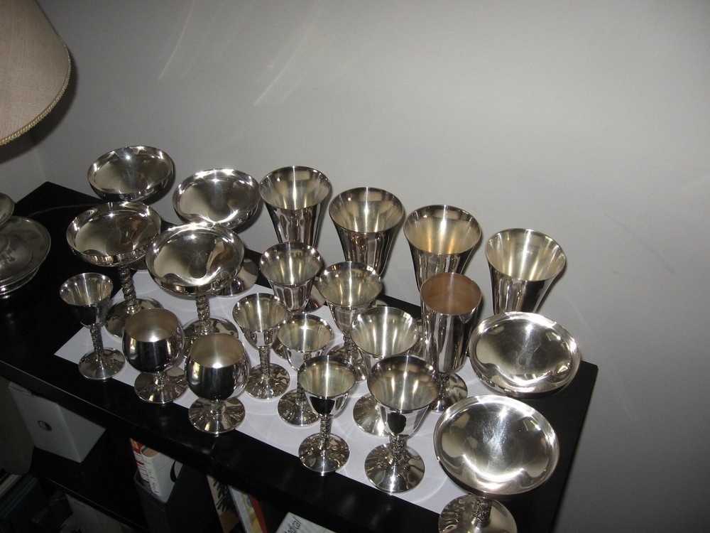21 Plator Silver Goblets