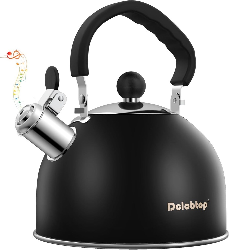 Premium Stainless Steel Tea Kettle Stove Top 2 Quart Classic Stovetop Teapot