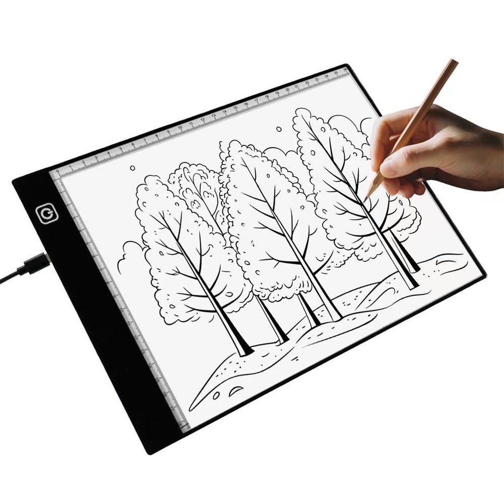 A4 LED Light Box for Tracing and Drawing - Ultra Thin Adjustable Light Table,...