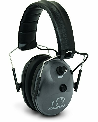 Walker's Single Microphone Electronic Ear Muff 24db Hearing Protection, Black