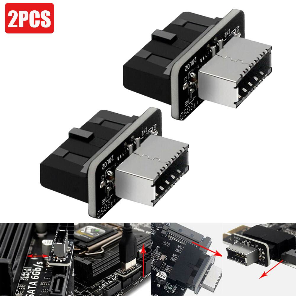 USB3.0 Internal Header to USB 3.1/3.2 Type C Front Type E Adapter 20pin to 19pin