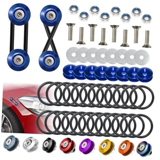 Universal Bumper Clips, Front Rear Bumper Quick Release Kit, Bumper 4set Blue
