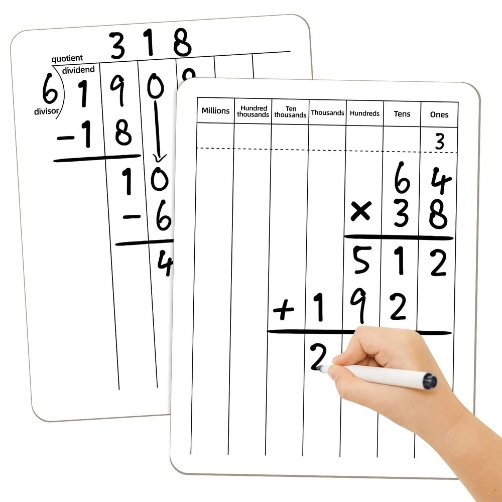Math Manipulatives White Board for Students - Small White Board Dry Erase - I...