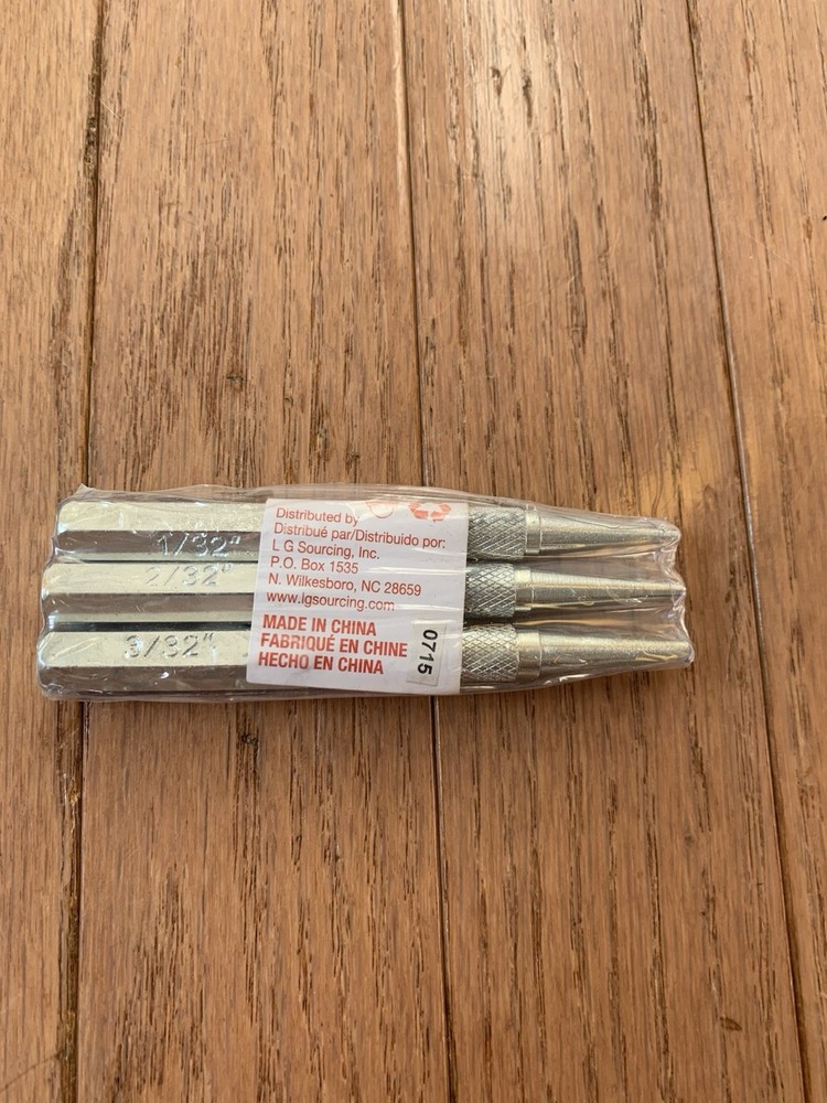 3 Piece Project Source Nail Punch Set ( 1/32; 2/32; 3/32 )