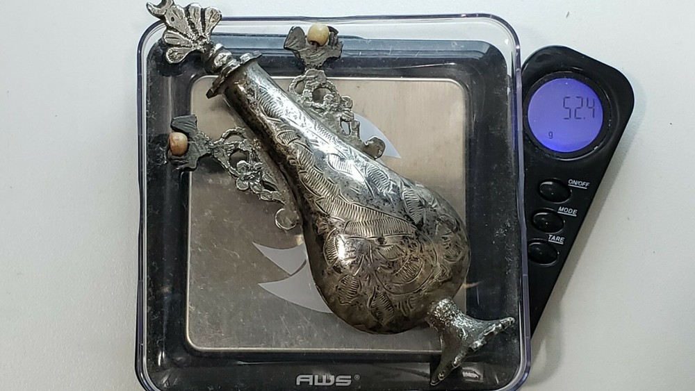 18th Hand Made Sterling Silver Perfume Bottle