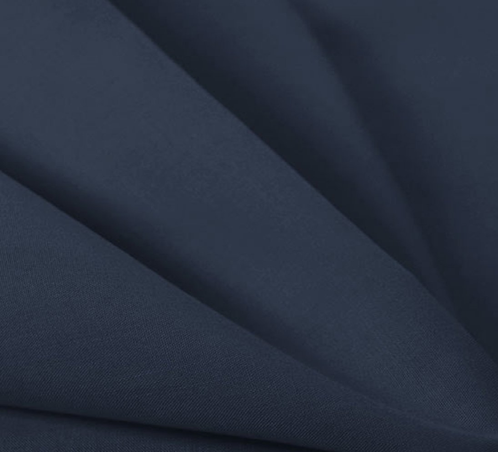 Cotton Polyester Broadcloth Fabric Apparel Navy Poly Cotton solid Yard 60" wide