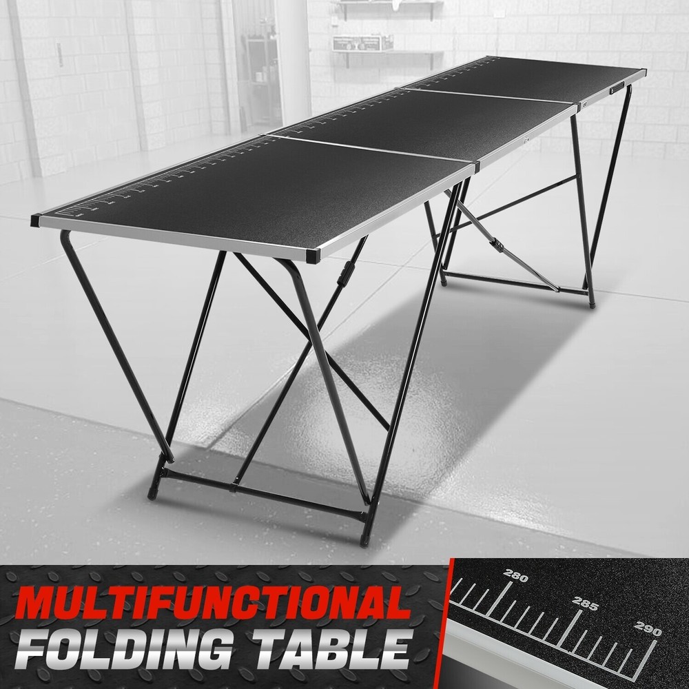 Portable Multi-Functional Measurable Folding Work Table Workbench w/ Handle