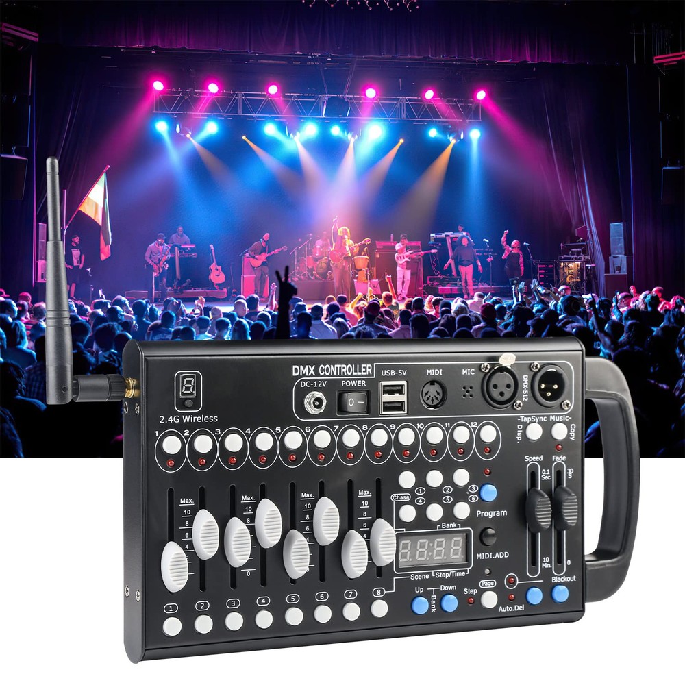 Wireless Dmx Controller 192 Channel Dmx Light Controller for Dj Lights, Dmx C...