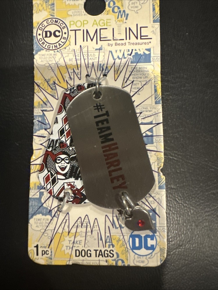 DC Comics Timeline Dog Tags~Team Harley & Team Joker