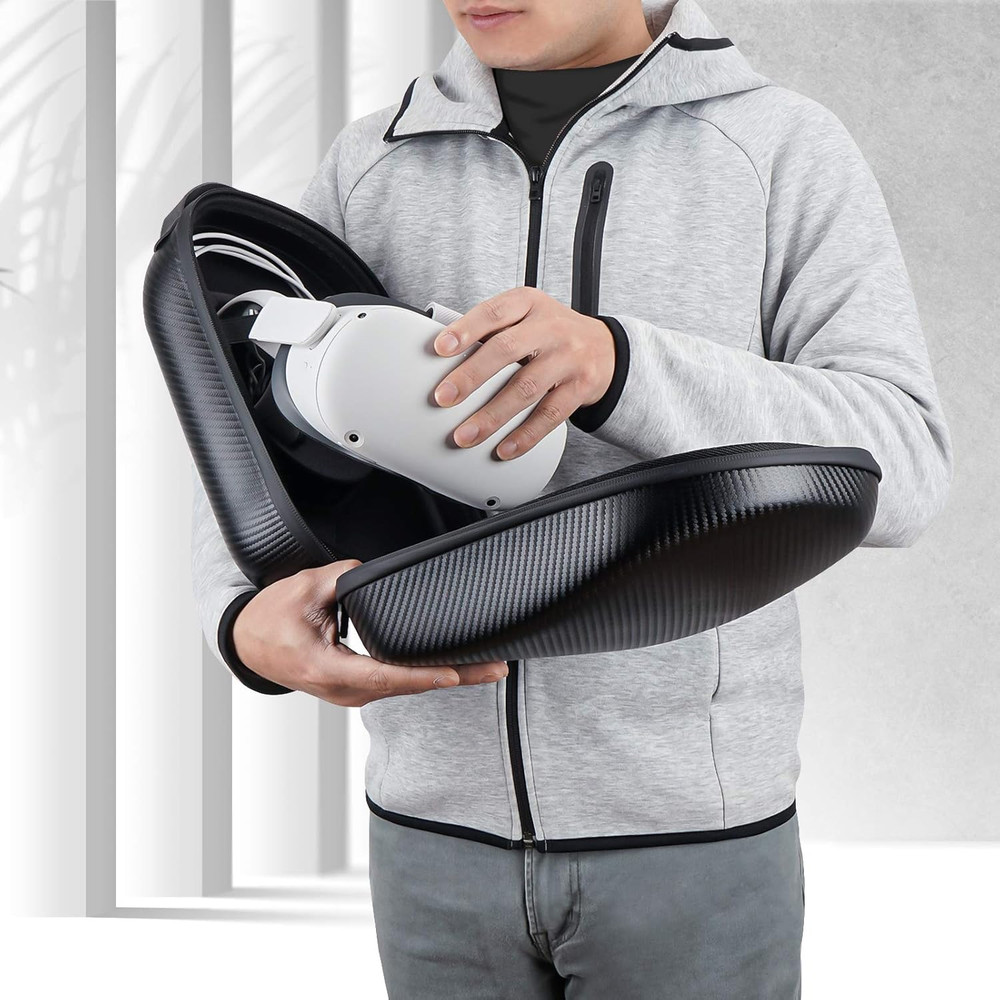 sarlar Carrying Case for Meta Quest 3S/Quest 3/Quest 2 VR Headset, Controller, O