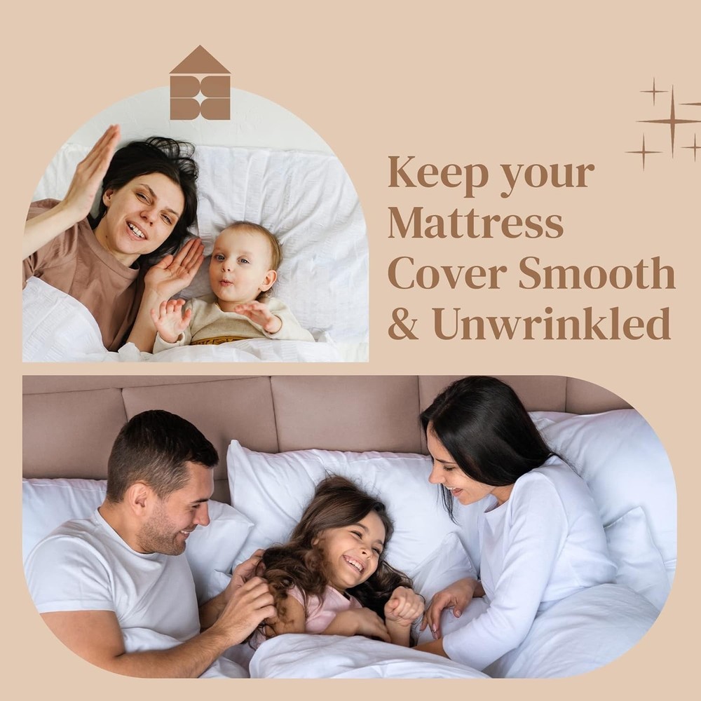 Secure Fitted Sheets with 4 PCS Heavy-Duty Bed Sheet Clips - Machine Washable