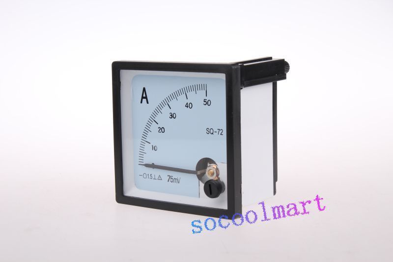 High Quality Analog AMP Panel Meter + Shunt DC 50A
