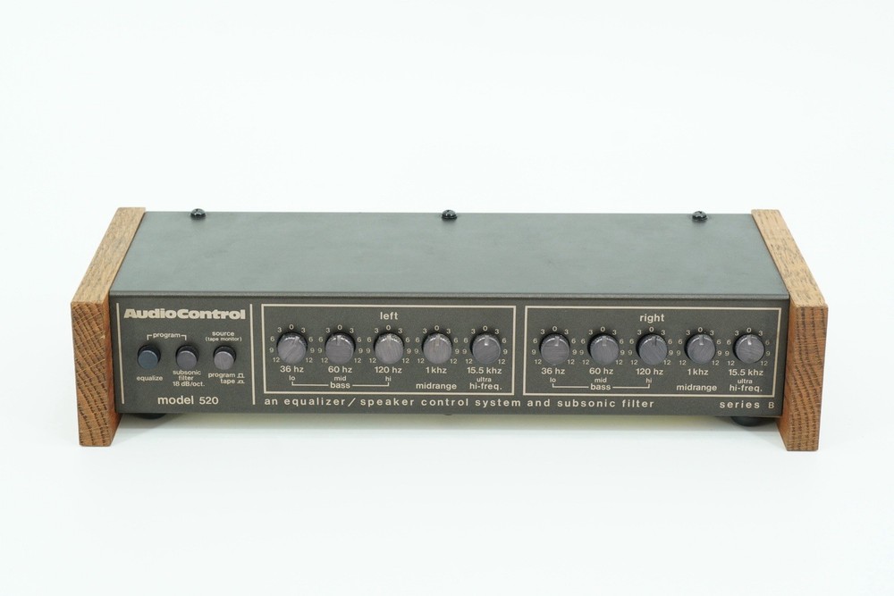 Audio Control Model 520 Series B Stereo Equalizer Subsonic Filter - Working