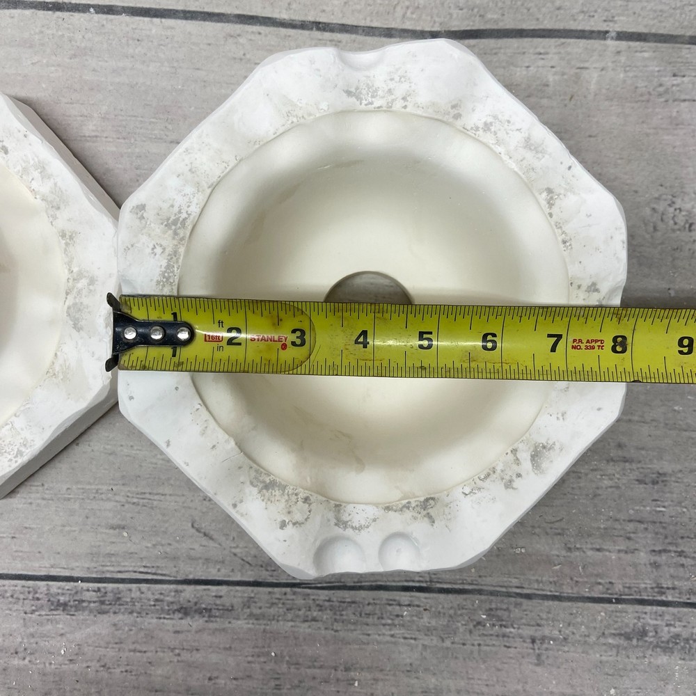 Vintage 1997 Boothe Ceramic Casting Mold LG Scallop Dip Insert Pour Solid #1312
