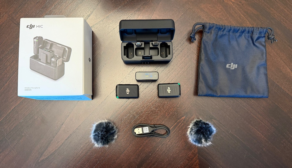 DJI MIC (2TX + 1RX) Wireless Omnidirectional Microphone System AST01