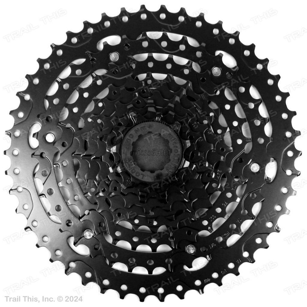 microSHIFT ADVENT Bicycle Cassette 9 Speed 11-46t ED Coated Hardened Steel Black