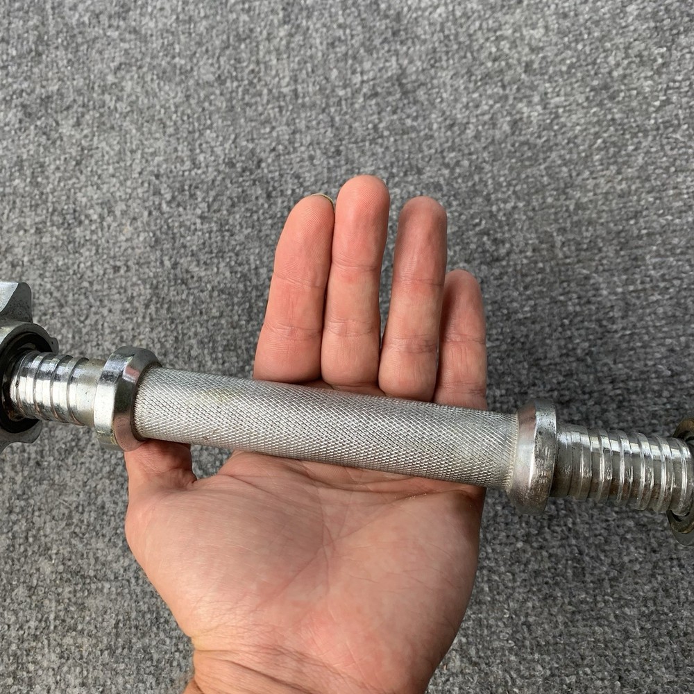 2- Bollinger 14" Dumbbells Bar w/ Screw Collars For Weights Pair Set