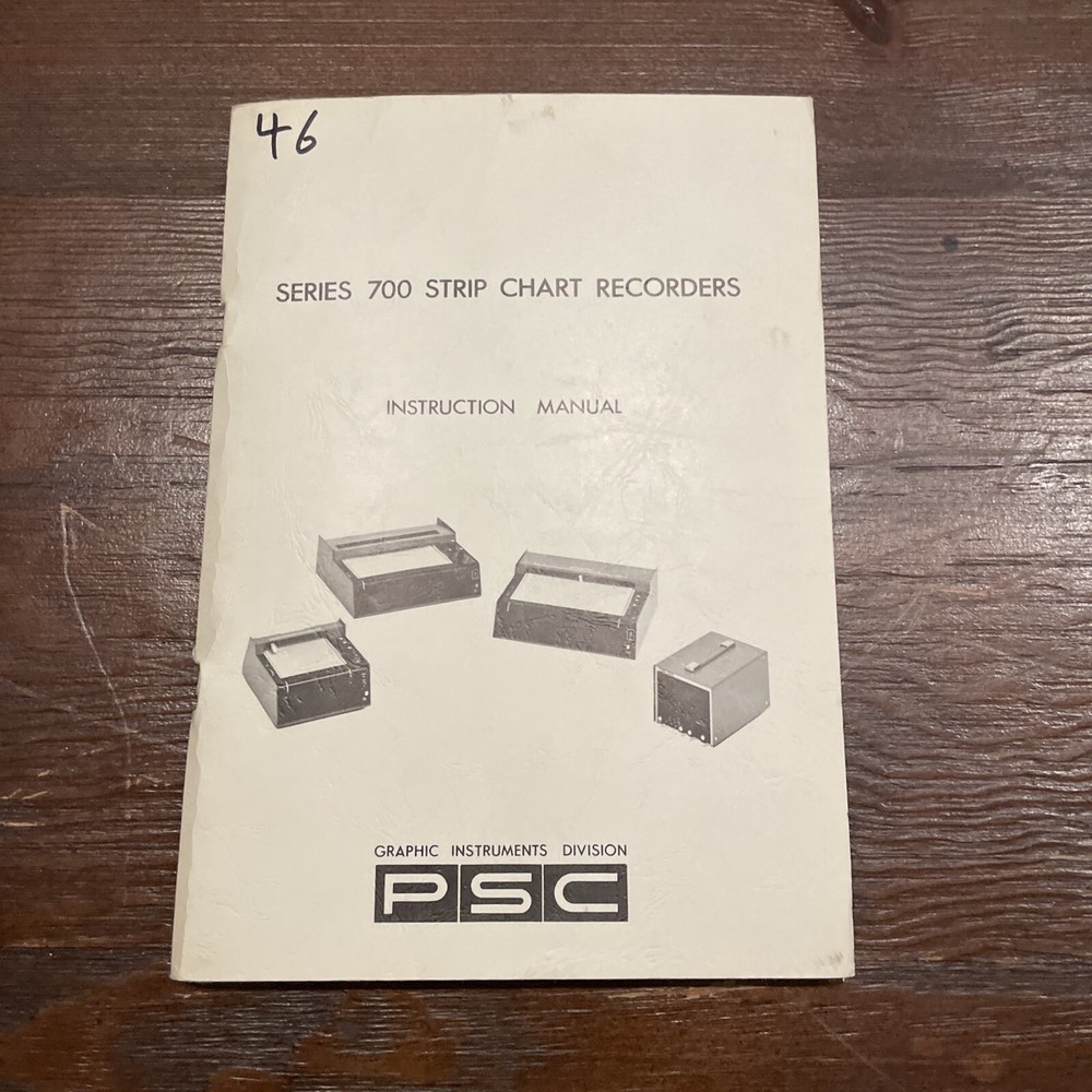 Precision Standard PSC Series 700 Strip Chart Recorders Instruction Manual