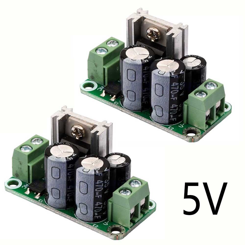2PCS 5V Single Regulated Power Supply Module AC to DC Rectifier Filter Board 1A