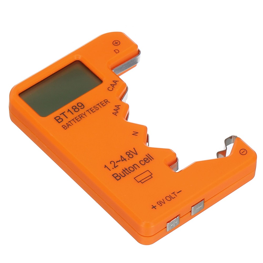 Digital Battery Tester, BT-189 Battery Volt Checker for Multi-size, Orange