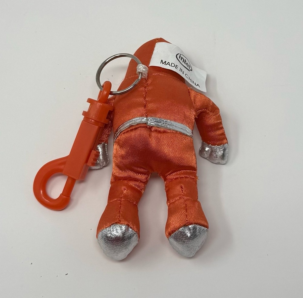 Intel Orange Spaceman / Bunny People Plush Keychain