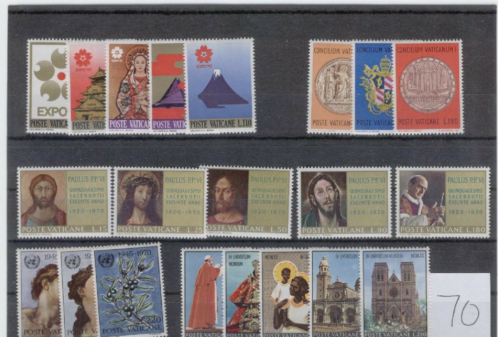 (FY70) Vatican Full yearset MNH 1970