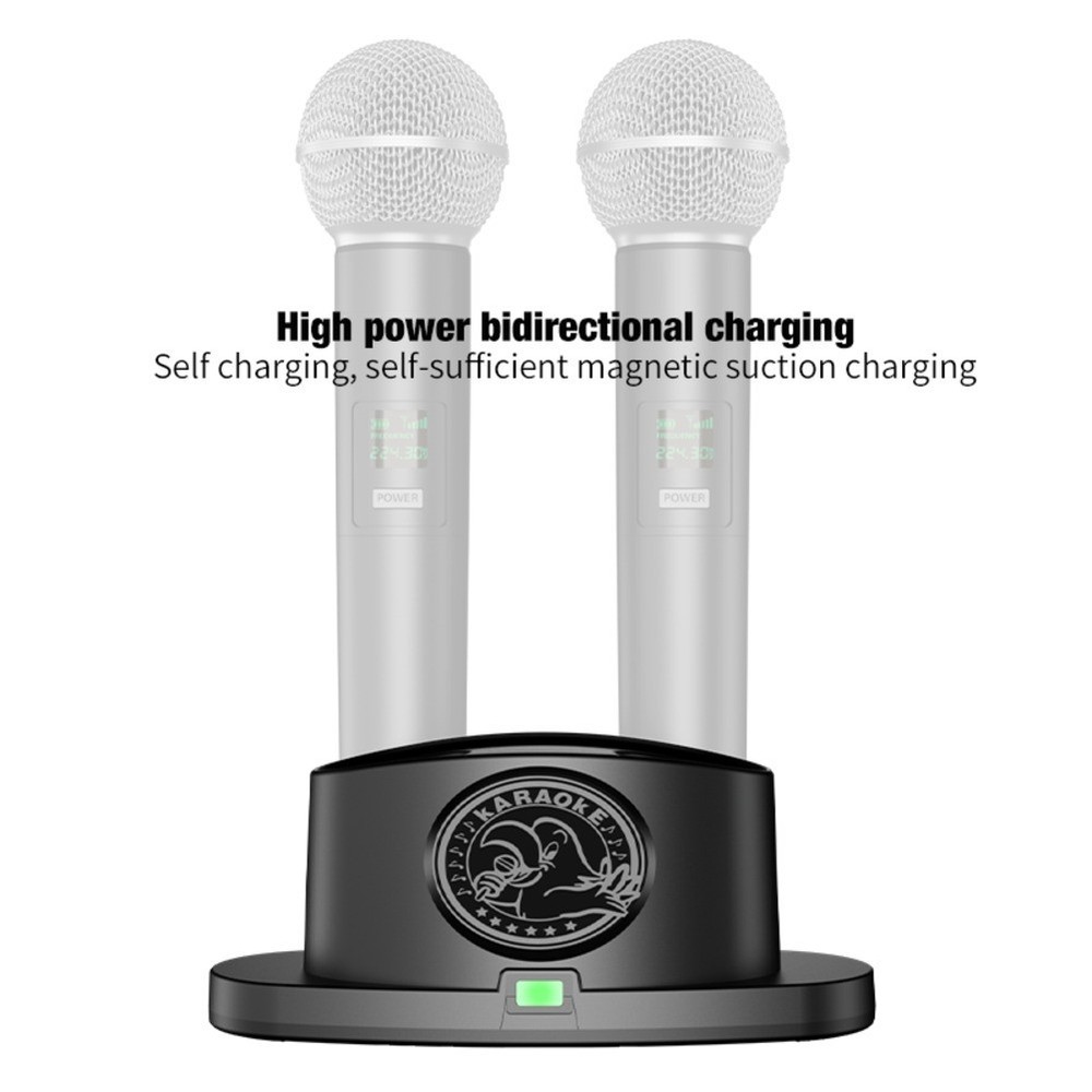 Wireless Microphone Charging Dock with USB C Fast Charge and Compact Size