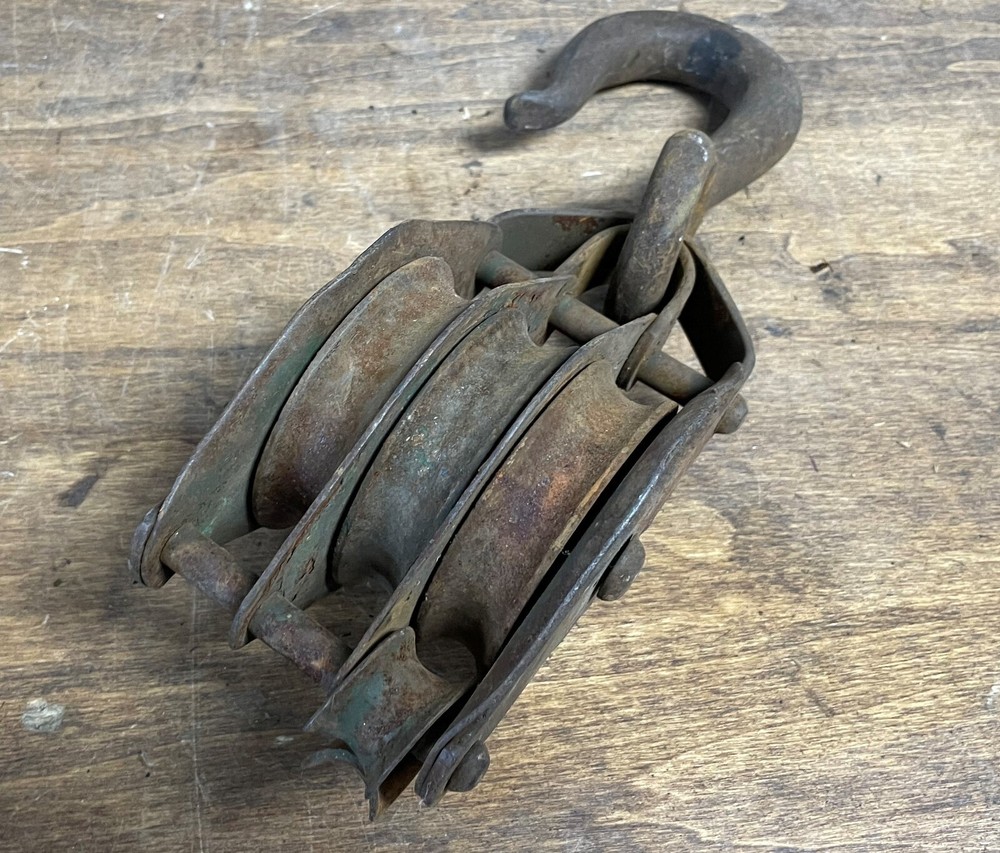 Antique Pulley 11in 3-Way
