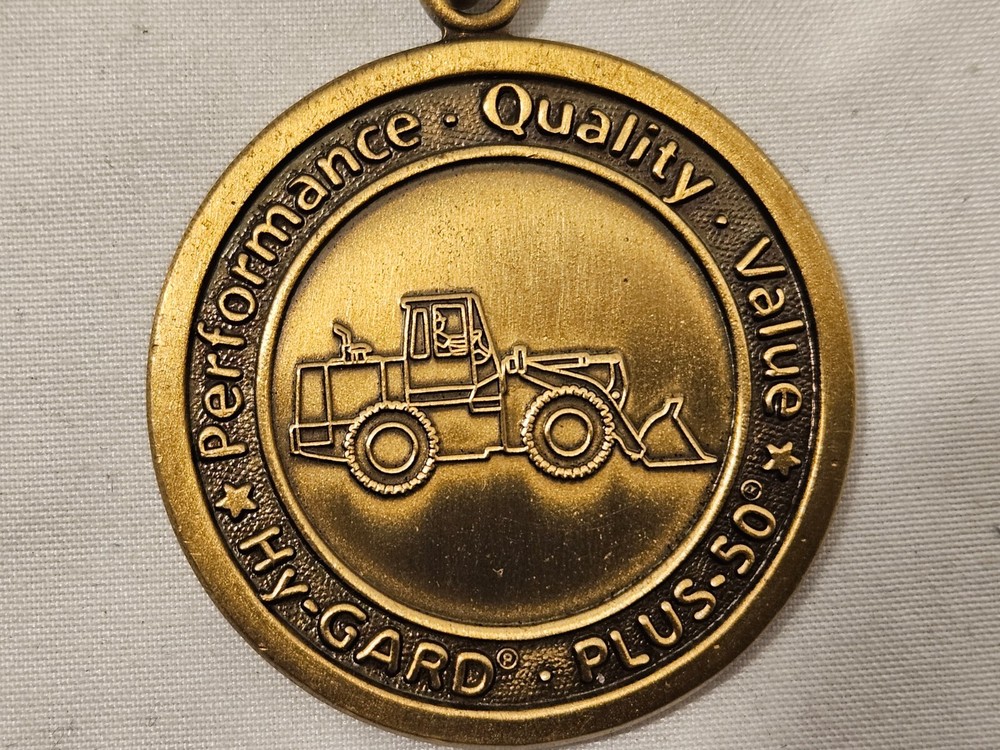 NEW JOHN DEERE WHEEL LOADER PERFORMANCE QUALITY VALUE  HY-GARD PLUS 50 KEYCHAIN