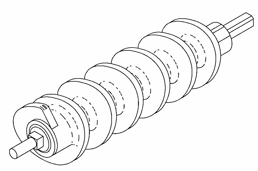 WORM/FEED SCREW ASSEMBLY - #22 - M22RW