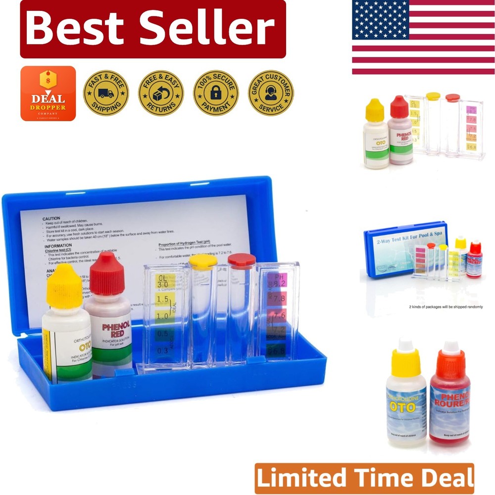 Pool & Spa Water Testing Kit - 2-Way Chlorine and pH  with Carrying Case