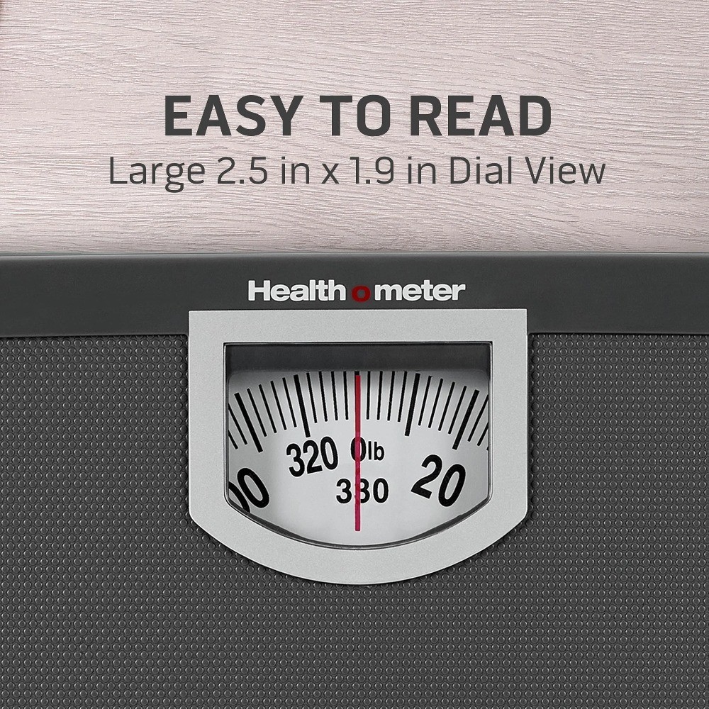 Compact Dial Bathroom Scale, 330 lb. Capacity, Sturdy Metal Platform