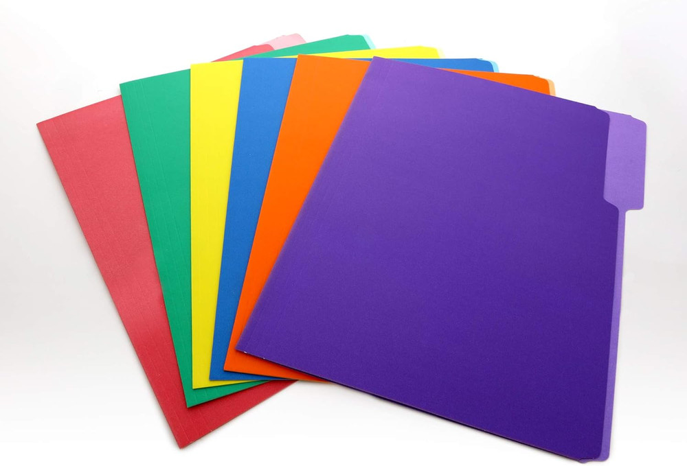 BAZIC 1/3 Cut Letter Size Color File Folder (6/Pack)