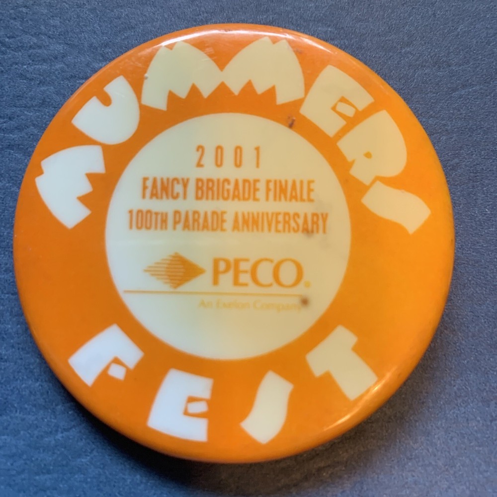 Mummer Fest 2001 PECO Pinback Button Advertising