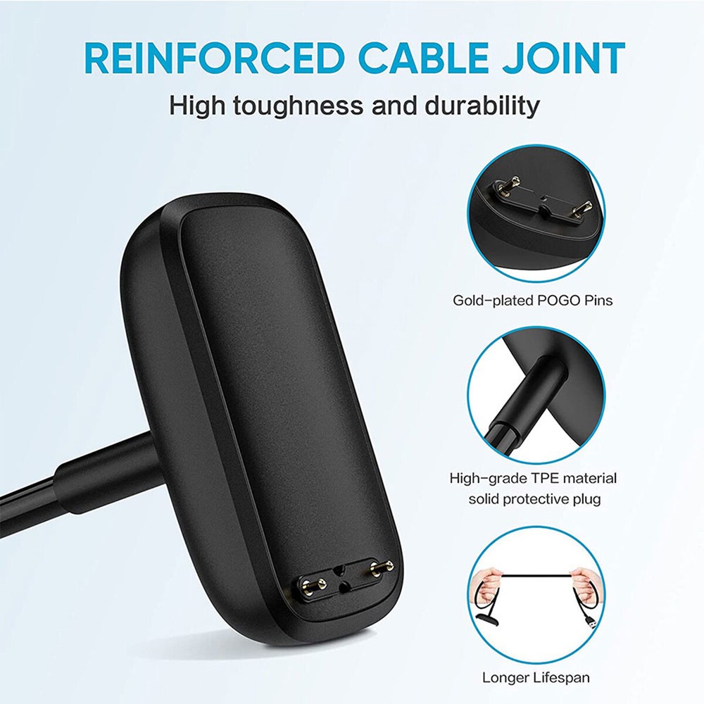 2PCS Magnetic USB Charger Charging Cable Replacement For Fitbit Luxe/Charge 5