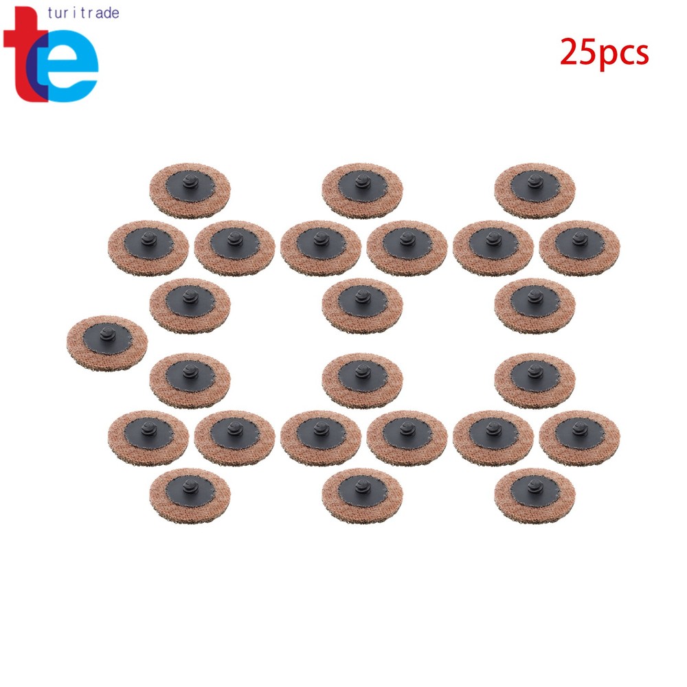 25 Pcs Quick Change Surface Conditioning Disc (Brown Coarse, 2 Inch)