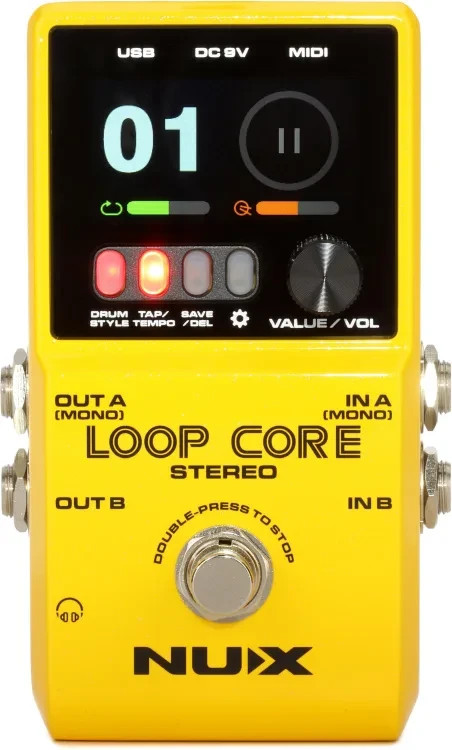 NUX Loop Core Stereo Looper Effects Pedal
