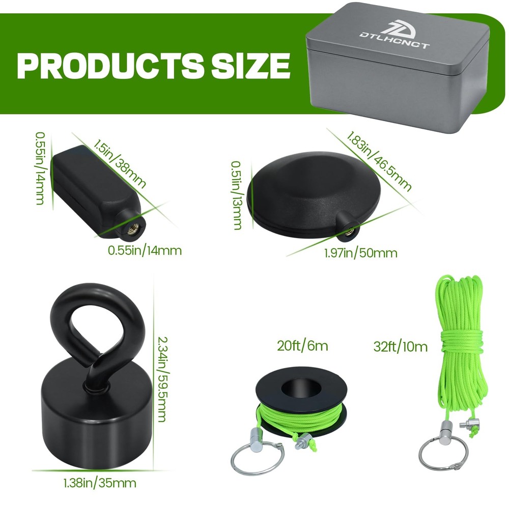 DTLHCNCT Magnetic Wire Puller Kit - Wiremag Kit, Black