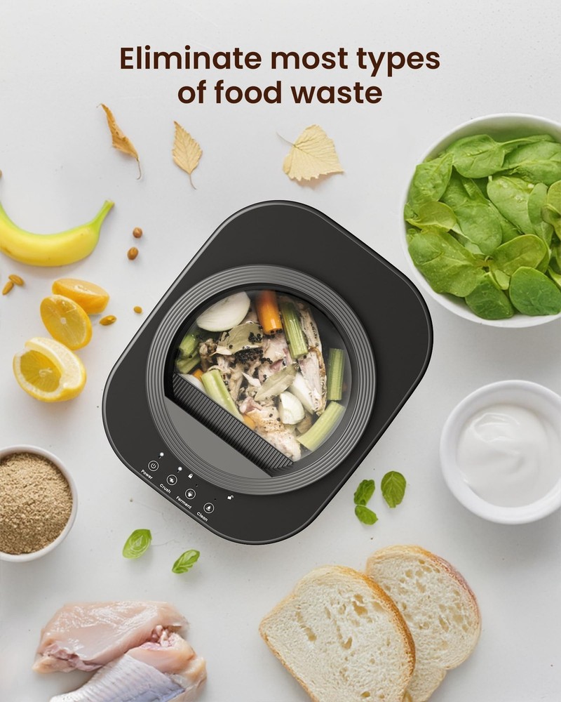 4L Electric Composter for Kitchen, Smart Countertop Compost Bin, Odorless | L...