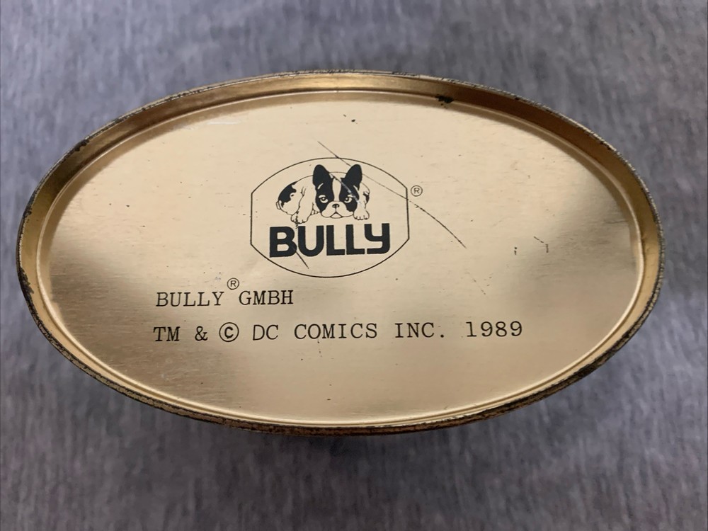 Vintage 1989 Bully DC Comics Batman Tin Metal Can