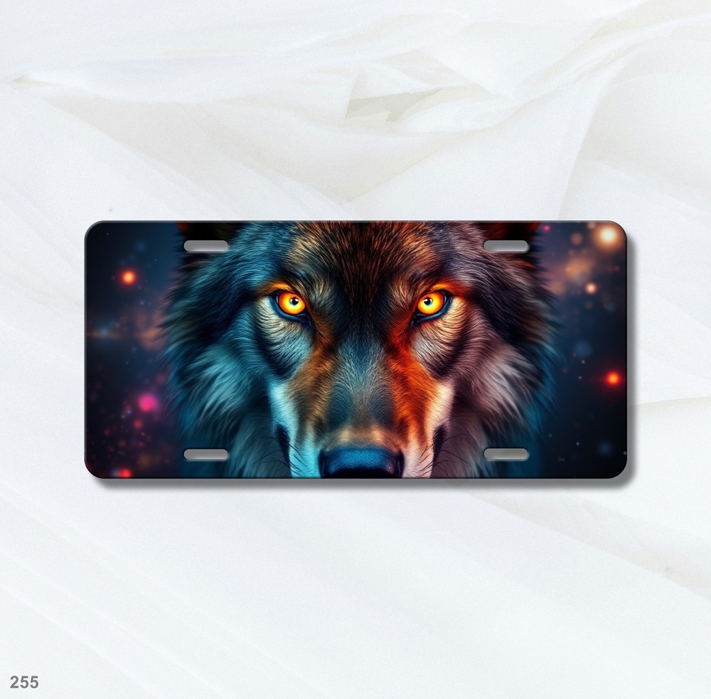 Unique Wolf License Plate Customizable Decorative Plate Birthday Gift