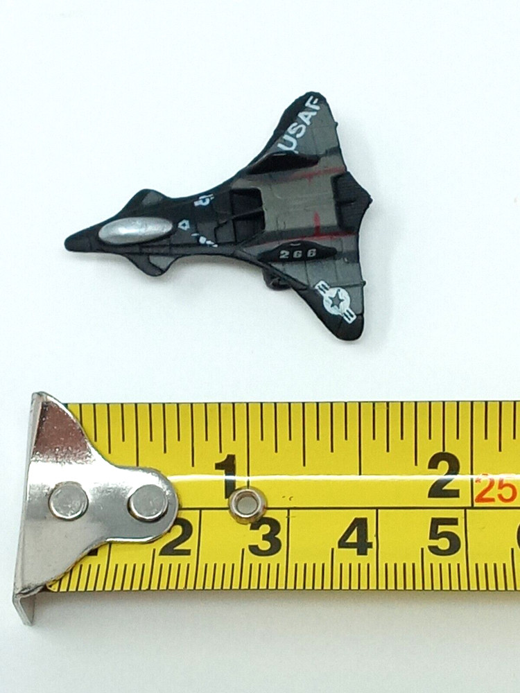 Micro Machines Funrise 1989 mini USAF Experimental Jet Fighter "266" Black