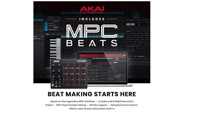 Electric Beat Maker Portable Music Machine Sample Drum Studio Midi DJ Controller