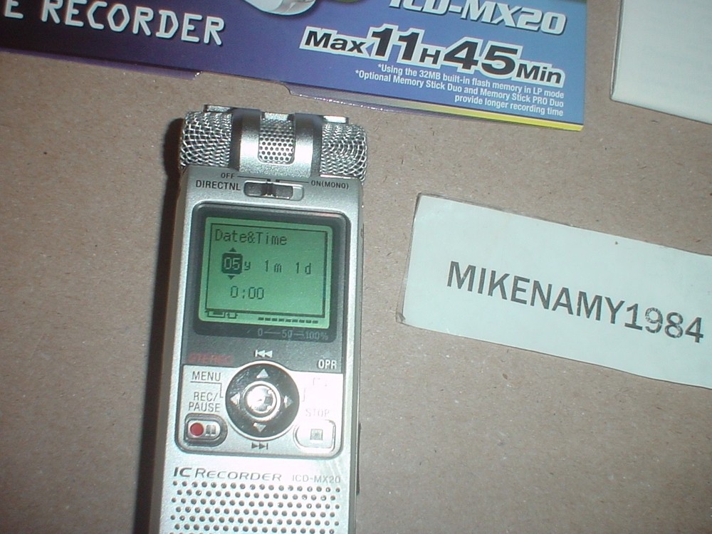 Sony Handheld Mini Digital Voice Editor Recorder 2 ICD-MX20