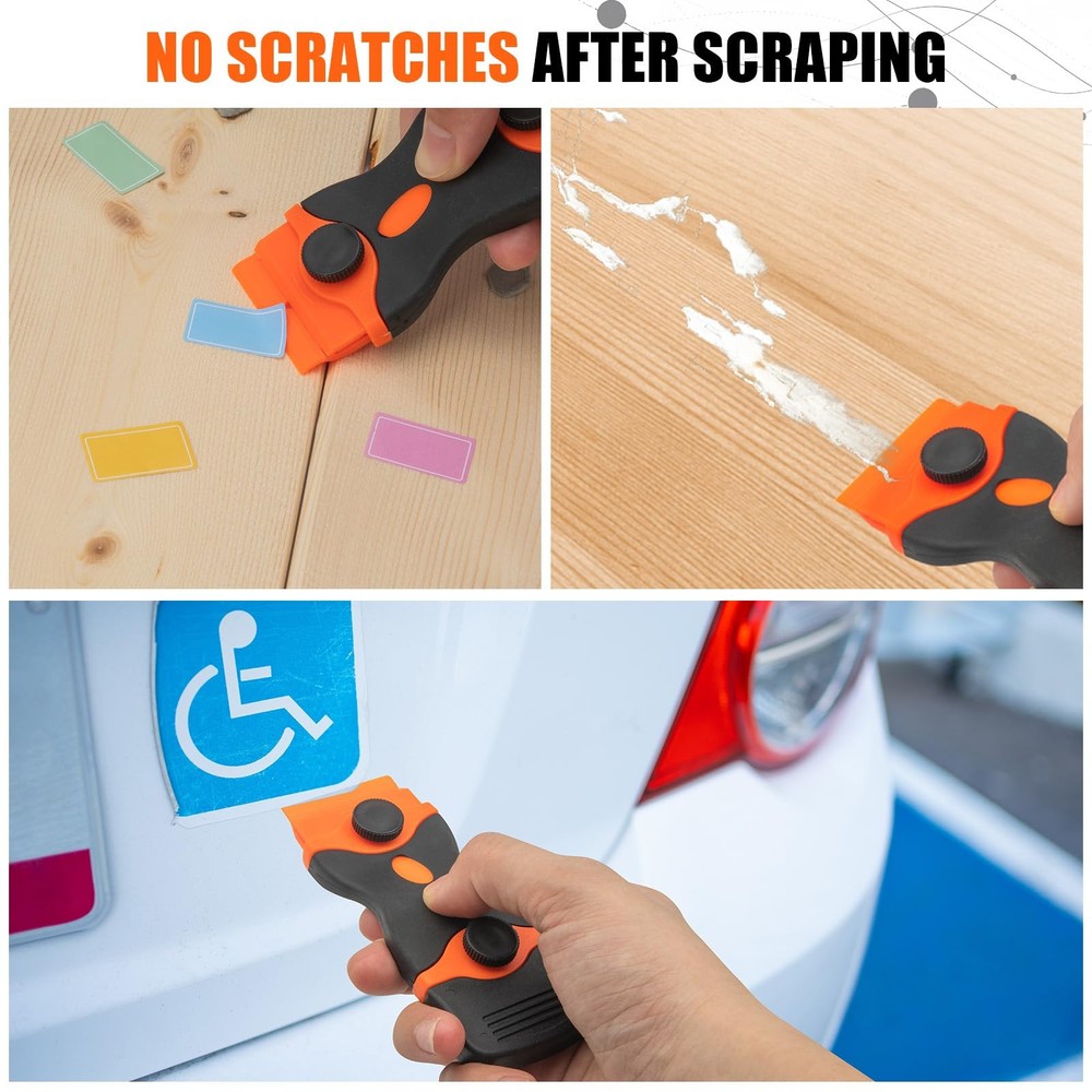 7 Pack Razor Blade Scraper Tool, Razor Scraper, Paint Scraper for Cleaning, W...
