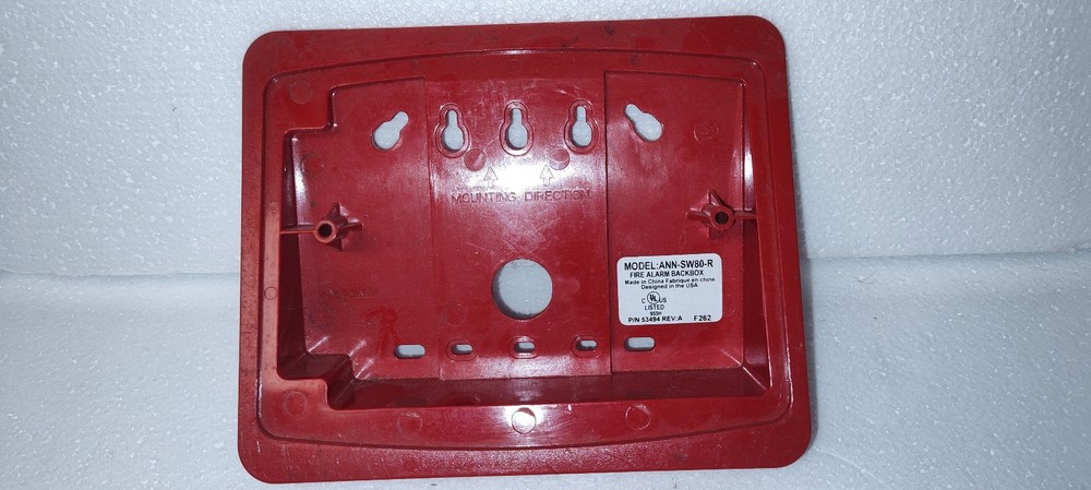 Firelite ANN-SB80-R Annunciator Surface Backbox Mount Wedge Only- Red