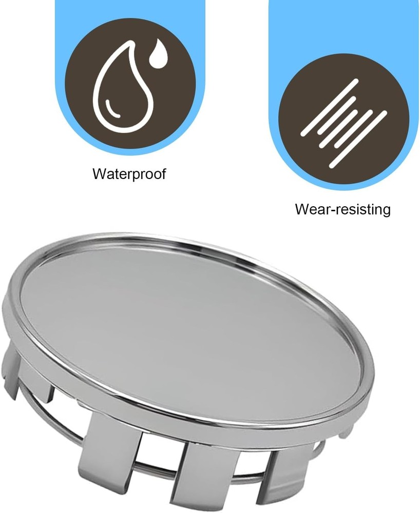 4 Pack Wheel Center Caps - ABS Hubcaps for Rust & Moisture Protection