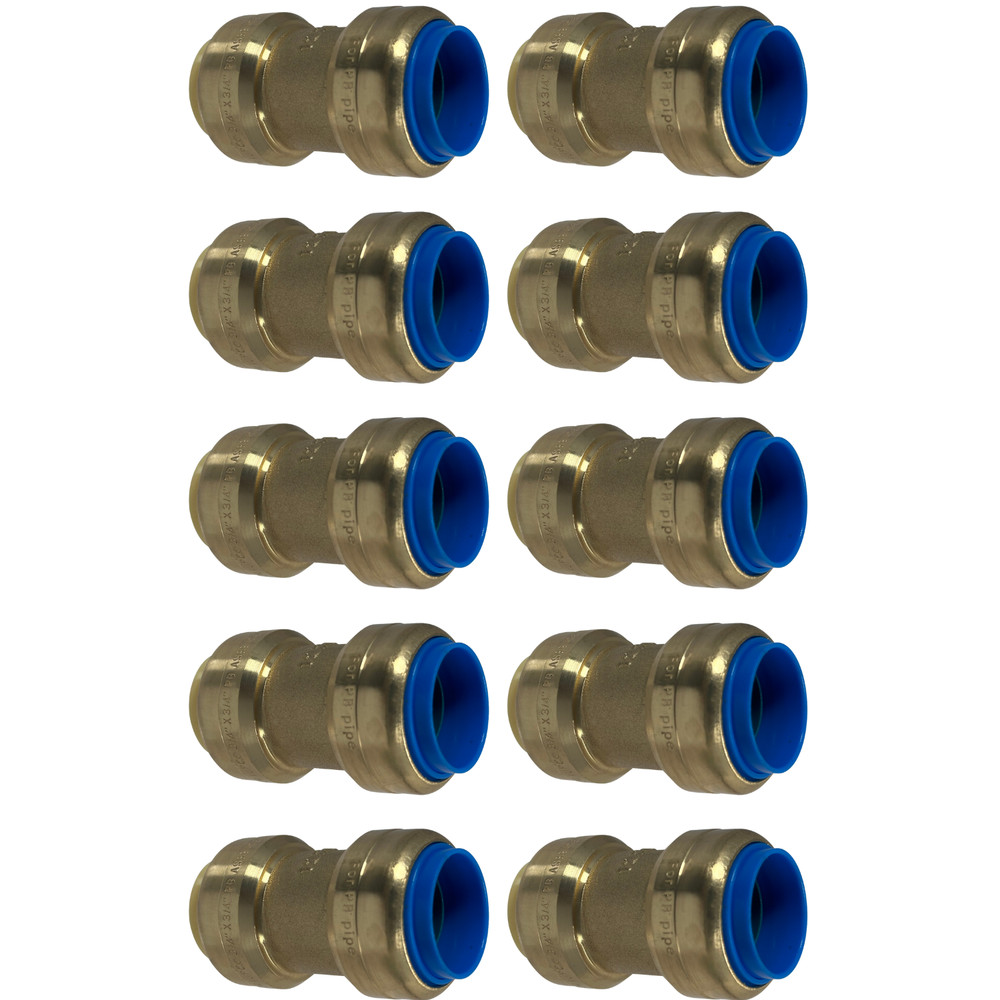 10 Pack XFITTING 3/4" Push Fit x 3/4" PB (Polybutylene) Conversion Coupling