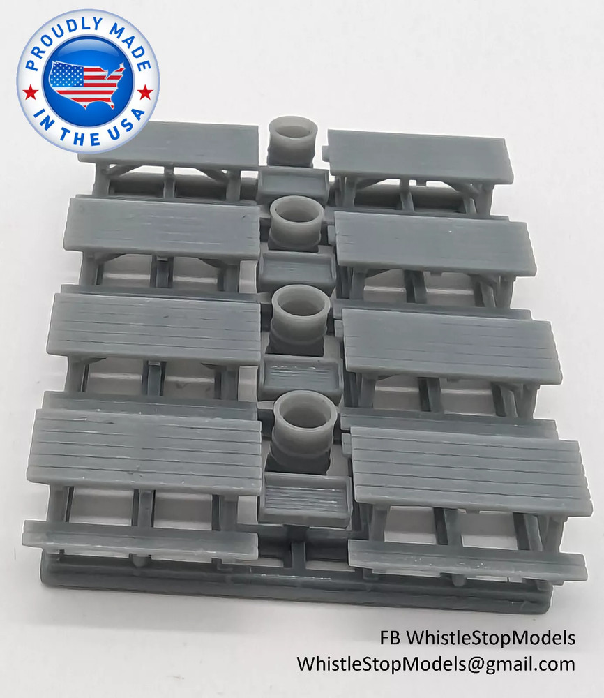 HO Scale Picnic Table and Grill reduced 15%